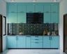 Blue Indian Kitchen Design - Livspace