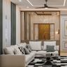 Neutral-Toned Living Room - Livspace