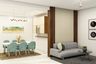 Compact Living Room With a Grey Sofa - Livspace