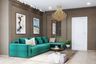 Living Room With Dark Brown Paint - Livspace