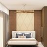 Brown and Beige Toned Modern Guest Room Design - Livspace