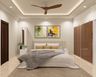 Master Bedroom Design With Glossy Sliding Wardrobe - Livspace