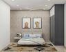 Modern Guest Bedroom With Sliding Door Wardrobes - Livspace