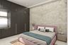 Bedroom Design With A Spacious Wardrobe With Seating And Loft Storage - Livspace
