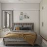 Modern Guest Room With A Rectangular Mirror - Livspace