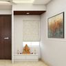 Pooja Unit With Suede Laminates - Livspace