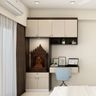 Compact Pooja Room With Study - Livspace
