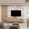 Brown And White TV Unit - Livspace