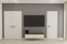 Modern TV Unit With Wall Mounted Console - Livspace