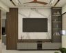 TV Cabinet With Glass Shutters - Livspace