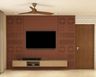 TV Unit With Dark Wall Paint - Livspace