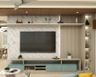 TV Cabinet With Long White Ledge - Livspace