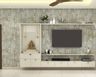 TV Unit With Textured Wallpaper - Livspace