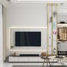 Floor-Mounted White TV Unit - Livspace