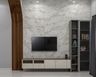 TV Unit With White Console - Livspace