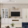 Clean White TV Unit - Livspace