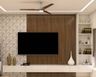 Spacious TV Unit Design With Sleek Console - Livspace