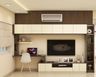TV Cabinet In Wood And White - Livspace