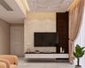 Wall-Mounted TV Unit With A White Cabinet - Livspace