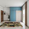 2-Door Blue And Cream Wardrobe - Livspace