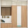 Wooden Swing Wardrobe With Seating - Livspace