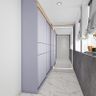 Lilac Sliding Wardrobe Design - Livspace