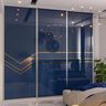 3-Door Blue Wardrobe - Livspace