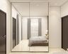 White Sliding Wardrobe Design - Livspace
