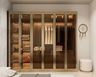 Swing Wardrobe Design With Loft Storage - Livspace