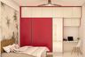 Red And White 4-Door Swing Wardrobe - Livspace
