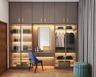 Swing Wardrobe Design With Strip Lights - Livspace