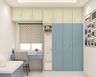Blue And White Wardrobe - Livspace