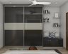 White And Grey Wardrobe - Livspace
