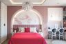 Wall Design In Onion Pink And White - Livspace