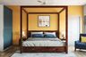 Golden Yellow Bedroom Wallpaint Design - Livspace