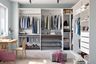 Frosty White Open Wardrobe Design With Drawers And Racks - Livspace