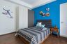 Blue Kids Room Design With Dual-Toned Sliding Wardrobe - Livspace