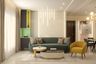 Living Room Design With Green Sofa And Yellow Accent Chair - Livspace