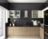 Ceramic Black Checkerboard Kitchen Tile Design - Livspace