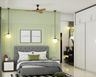 Light Green Wall Paint Design With Wall Trims - Livspace