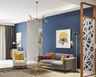 Blue Living Room Wall Paint Design - Livspace