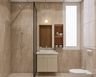 Beige Small Bathroom Design Ideas With Quartz Countertop - Livspace