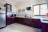 Modular Black Currant And Frosty White U-Shaped Kitchen Design - Livspace