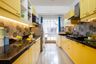 Modular Parallel Kitchen Design With Yellow Cabinets - Livspace