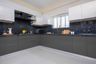 Grey And White Modular L-Shaped Kitchen Design