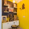 Pooja Room Design With Metal Artwork - Livspace