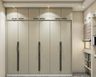 6 Door Champagne Swing Wardrobe Design - Livspace