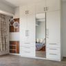 4 Door Swing Wardrobe Design With Mirror - Livspace