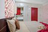 Red And White 6-Door Swing Wardrobe Design - Livspace