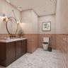 Modern Bathroom Design With Floor-Mounted Brown Unit - Livspace